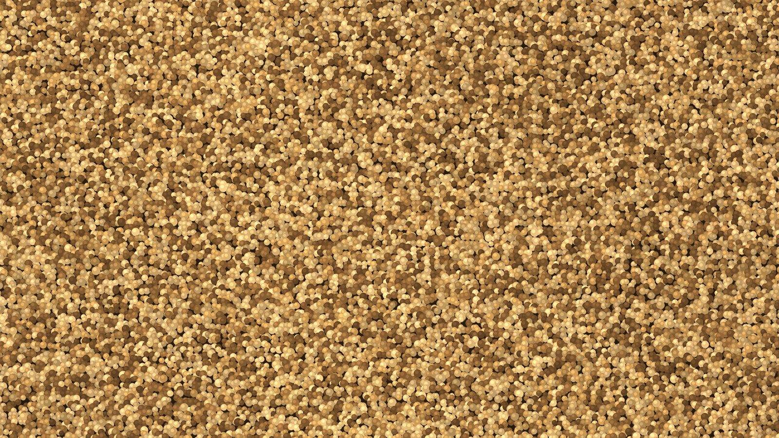 Golden resin bound gravel driveway surface close up